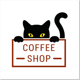 Coffee cat Posters and Art